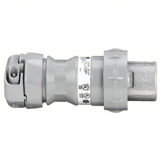 Hubbell VP3485 Pin and Sleeve Plug 30 A, 250V DC/600V AC, Style 2 Grounding, CSA Certifications/UL Listed