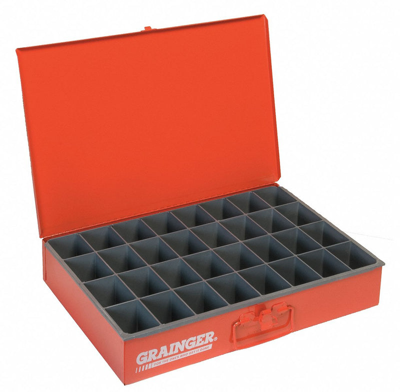 Durham 107-17-S1158 Compartment Drawer, 18-3/8 x 12-1/2 x 3-1/8 in, Steel, Red, 32 Compartments