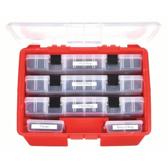 Redwood RW5JJT7 O-Ring Assortment SAE, Buna N, 1,415 Pieces, 81 # of Sizes, 70 Shore A