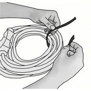 Velcro 189590 Hook-and-Loop Cable Tie Roll 75 ft Lg, 1 in Wd, 29 lb Tensile Strength, Black