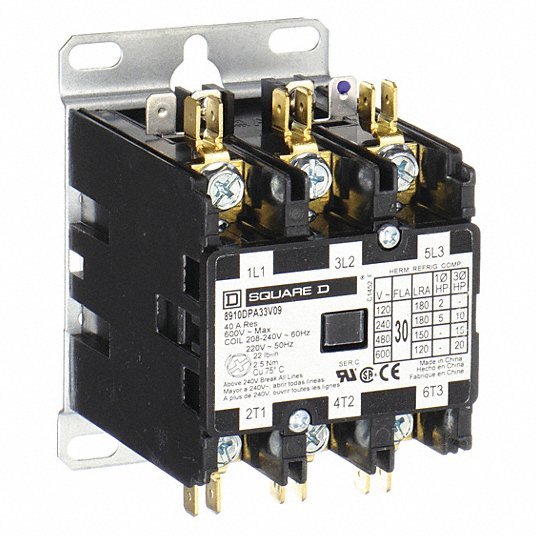 Square D 8910DPA33V09 Definite Purpose Magnetic Contactor 3 Poles, 208 - 240V AC, 30 A, Non - Reversing - Redwood.KV5KAK3