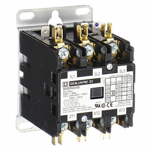 Square D 8910DPA33V09 Definite Purpose Magnetic Contactor 3 Poles, 208 - 240V AC, 30 A, Non - Reversing - Redwood.KV5KAK3