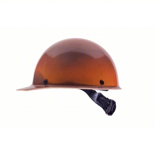 MSA 482002 Hard Hat Tan, No Graphics, Ratchet (4-Point), Ratchet, Phenolic, Welding Helmet Attachment Lugs