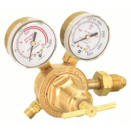 Victor 0781-0087 Gas Regulator Single Stage, CGA 510 Inlet, 9/16"-18 M LH Outlet, 15 psig, Neoprene Diaphragm