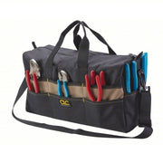 CLC 1113 Tool Bag 18 in W x 7 in D x 9 in H, Black, Polyester, 17 Pockets, 0 Inside Pockets, Polyester