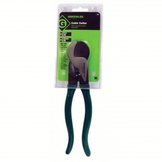 Greenlee 727 High Leverage Cable Cutter Steel Handle, Shear, For 2 AWG Max Dia Aluminum Electric Cable