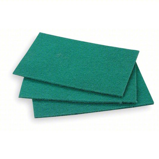 Ability One 7920-00-753-5242 Scouring Pad 9 1/2 in L Green PK10