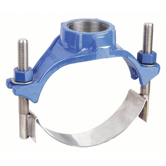 Smith-Blair 31500035407000 CC Service Saddles 1 Strap, Epoxy Iron, For 3 in Pipe, 3/4 in CC Outlet Connection