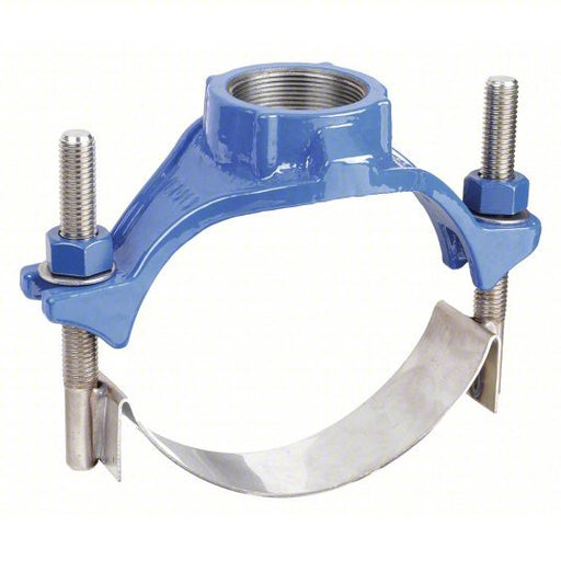 Smith-Blair 31500035407000 CC Service Saddles 1 Strap, Epoxy Iron, For 3 in Pipe, 3/4 in CC Outlet Connection