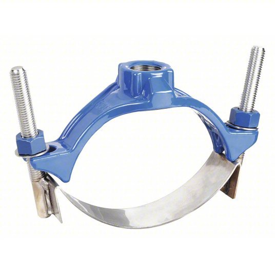 Smith-Blair 31500048007000 CC Service Saddles 1 Strap, Epoxy Iron, For 4 in Pipe, 3/4 in CC Outlet Connection