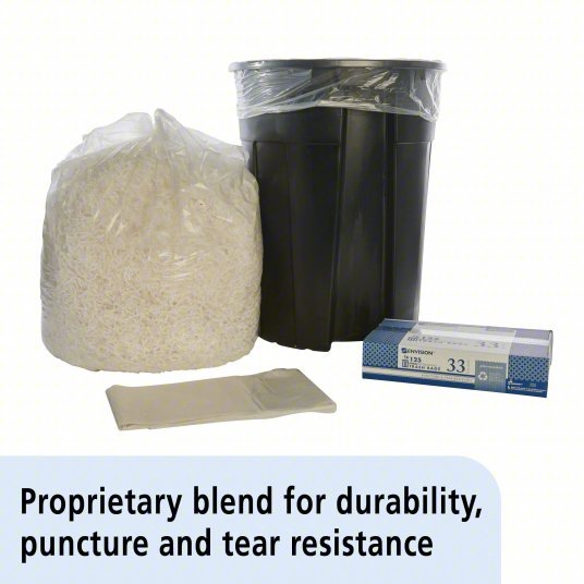 Ability One 8105-01-183-9768 Trash Bag 33 gal Clear PK125