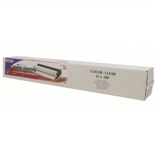 Ability One 8135-00-579-6489 Wrap Plastic, Clear 6 mil 12x100ft, Polyethylene