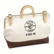 Klein 5102-16 Tool Bag Canvas, 1 Pockets, 16 in Overall Wd, 6 in Overall Dp, 14 in Overall Ht, Brown