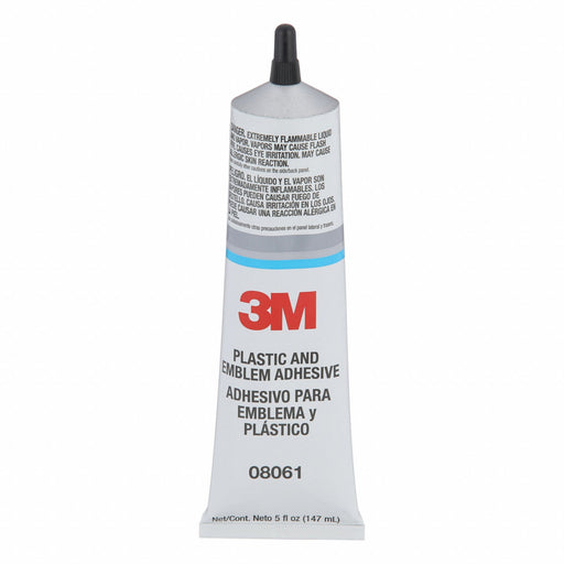 3M 08061 Plastic & Emblem Adhesive, 5 fl oz Tube, Clear, PK6