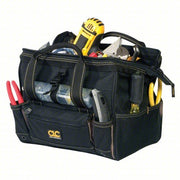 CLC 15331533 Tool Bag Polyester, 21 Pockets, 12 in Overall Wd, 8 in Overall Dp, 9 in Overall Ht, Black