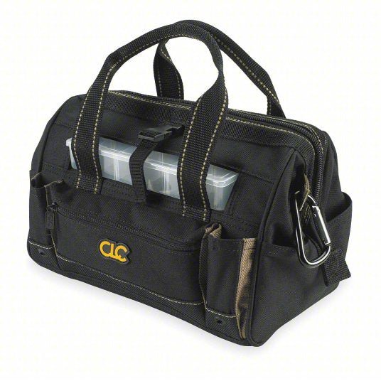 CLC 15331533 Tool Bag Polyester, 21 Pockets, 12 in Overall Wd, 8 in Overall Dp, 9 in Overall Ht, Black