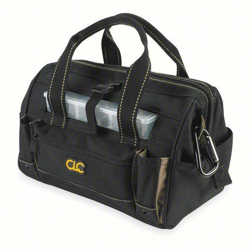 CLC 15331533 Tool Bag Polyester, 21 Pockets, 12 in Overall Wd, 8 in Overall Dp, 9 in Overall Ht, Black