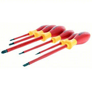 Wiha 32092 Insulated Screwdriver Set 6 Pieces, Phillips/Slotted Tip, 3 mm/4.5 mm/6.5 mm Tip Size