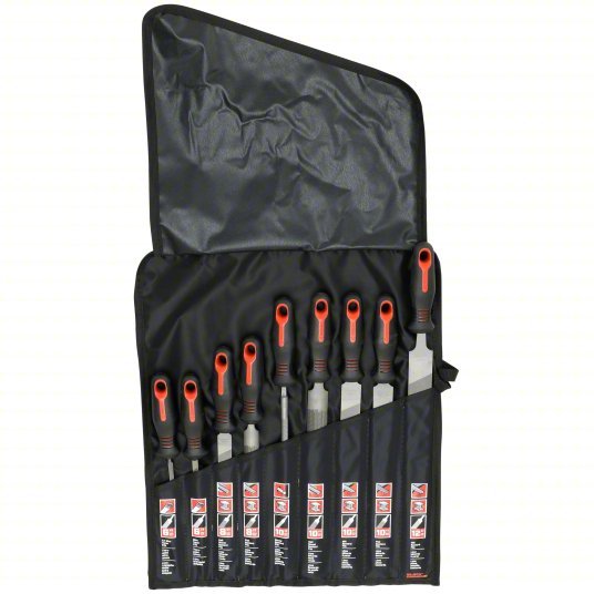 Nicholson 22030HNNN 9 Piece 6", 8", 10" & 12" Maintenance File Set with Ergonomic Handles