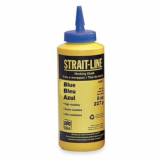 Irwin 64901 Marking Chalk Refill Blue, Std, 8 oz Size, Flip-Top Cap