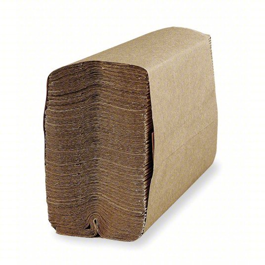 Ability One 8540-00-291-0392 Paper Towel Brown, 9 1/4 in Wd, 10 1/4 in Lg, 200 Sheets, 12 PK