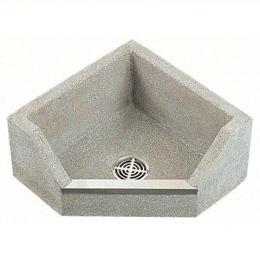 FIat TSBC1610501 Neo-Corner Mop Service Basin Terrazzo, 12 in Overall Ht, 12 in Bowl Dp