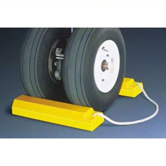 Checkers AC3512-RP-P Wheel Chock Urethane, 20 1/2 in Overall Lg, 4 1/2 in Overall Wd, 6 in Overall Ht, 2 Chocks, 1 PR