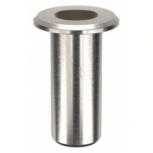 Fabory U69316.019.0131 Rivet Nut #10-32 Thread Size, 19/32 in Overall Lg, 1/4 in Insert Dia, Aluminum, Plain, Plain, 50 PK