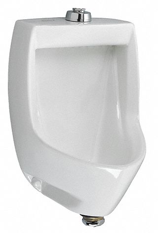 American Standard 6581001EC.020 Washdown Urinal, 0.5 gpf_0.1 gpf_0.13 gpf Gallons per Flush, Vitreous China, Wall
