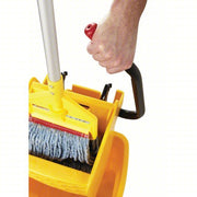 Rubbermaid FG758088YEL Mop Bucket and Wringer Side Press, 8 3/4 gal Capacity, Plastic, Oval