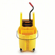 Rubbermaid FG757788YEL Mop Bucket and Wringer Down Press, 8 3/4 gal Capacity, Plastic