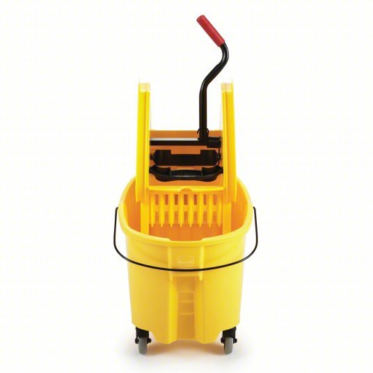 Rubbermaid FG757788YEL Mop Bucket and Wringer Down Press, 8 3/4 gal Capacity, Plastic