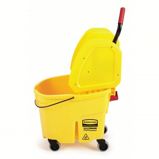 Rubbermaid FG757788YEL Mop Bucket and Wringer Down Press, 8 3/4 gal Capacity, Plastic