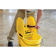 Rubbermaid FG757788YEL Mop Bucket and Wringer Down Press, 8 3/4 gal Capacity, Plastic