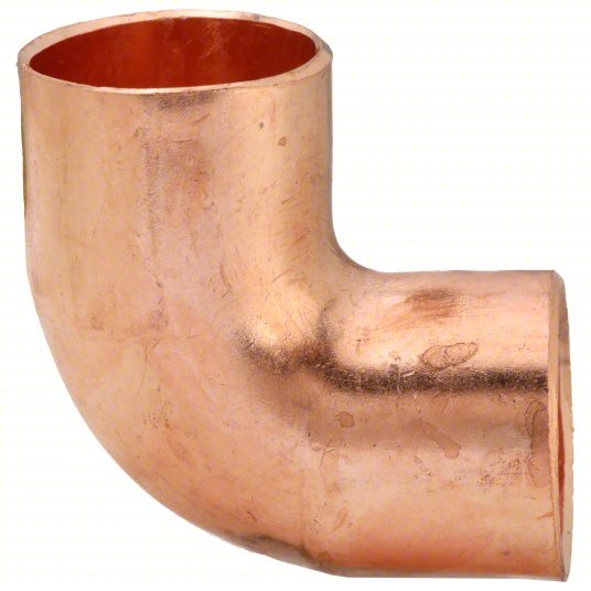 Nibco C607-3/8 Close Rough Elbow Wrot Copper, Cup x Cup, 3/8 in x 3/8 in Copper Tube Size