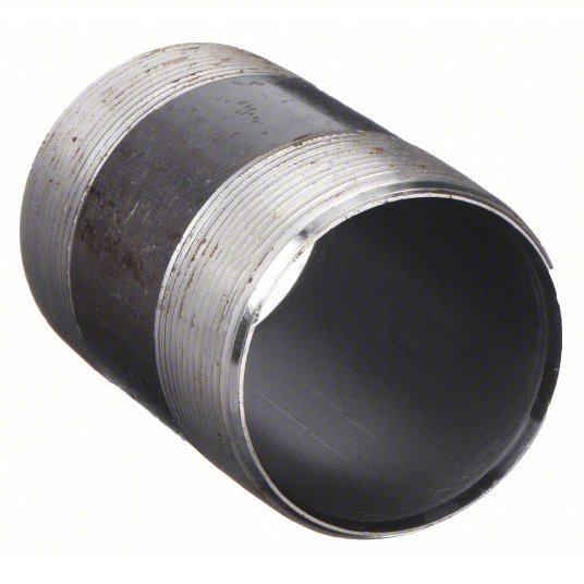 Redwood RW5P736 Nipple Black Steel, 2 in Nominal Pipe Size, 4 in Lg, Threaded on Both Ends, Schedule 40, Welded