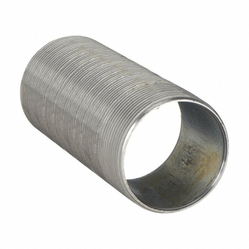 Approved Vendor 6P787 Pipe Nipple, 1/2 in Nominal Pipe Size, 1 1/8 in Lg, Schedule 40, Galvanized Steel, Fully Threaded