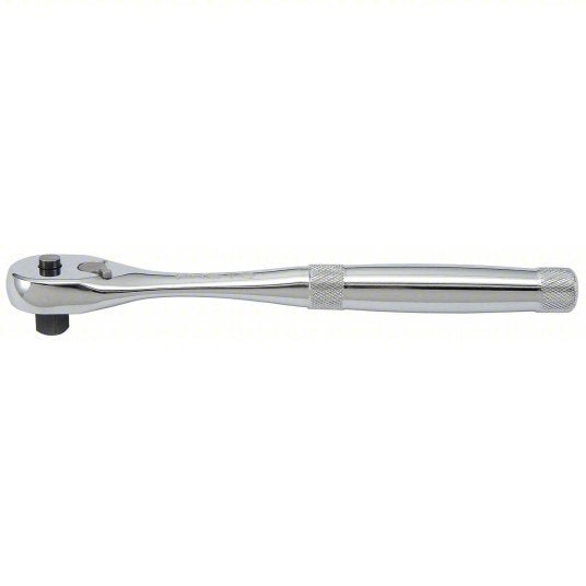 Proto J5449XLQR Hand Ratchet Pear, Reversing, 10 1/2 in Overall Lg, Chrome, 8° Min Arc Swing