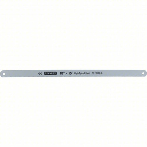 Stanley 15-808A Hacksaw Blade 10 in Blade Lg, Steel, 18, 1/2 in Blade Wd, 0.03125 in Blade Thick