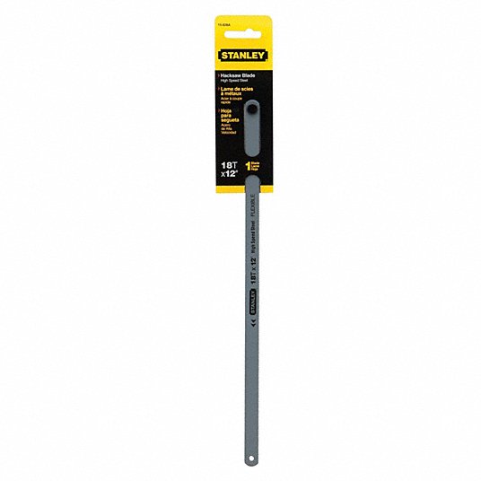 Stanley 15-828A Hacksaw Blade 12 in Blade Lg, Steel, 18, 1/2 in Blade Wd, 0.03125 in Blade Thick PK10