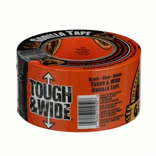 Gorilla 106425 Heavy Duty Duct Tape, 2.88 in W x 25 yd L , Black, 1 PK
