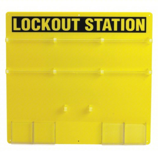 Brady 50992 Lockout Board, No Padlocks, Wall Mount