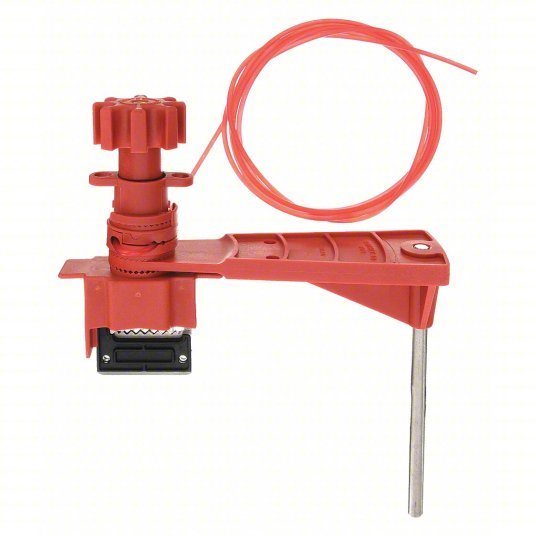 Brady 51388 Universal Valve Lockout 7.05 in Blocking Arm Ht, 8 ft Cable Lg, Nylon