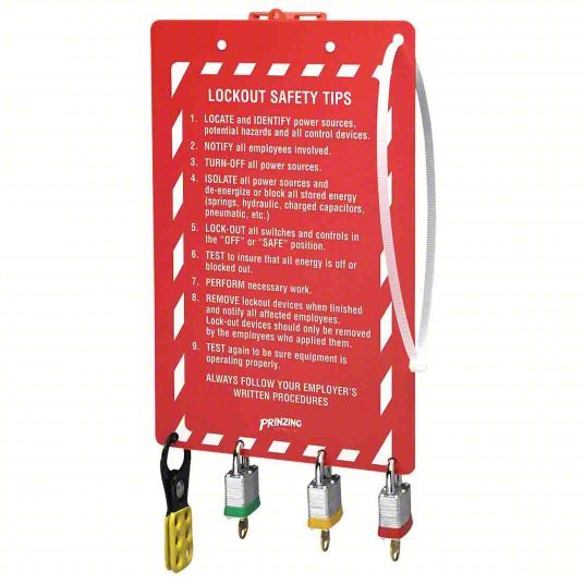 Brady LOCB Lockout Clipboard 30 in Overall Ht, 24 in Overall Wd, English