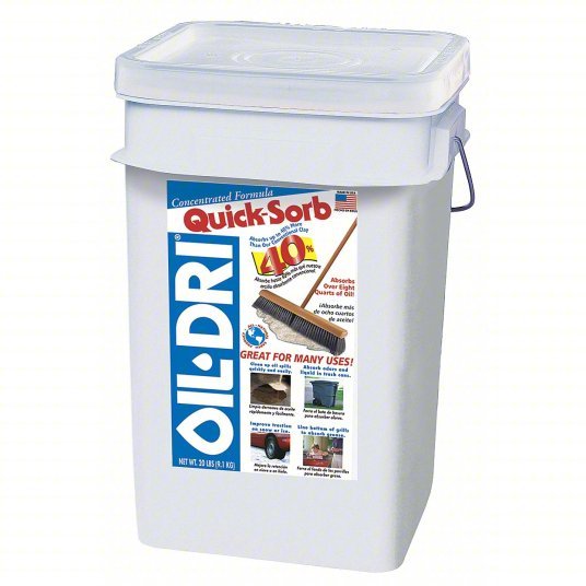 Oil-Dri I05000G-G60 Loose Absorbent 2 gal Volume Absorbed per Pkg., 20 lb Wt, Pail, Not Scented
