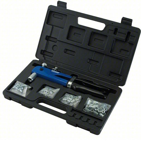 Redwood RW5TUW2 Rivet Nut Tool Kit 54 Pieces, 52 Rivet Nuts, Steel, Plain