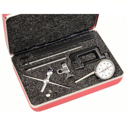 Starrett 196A6Z Back Plunger Dial Indicator 0.1 in Range, Continuous Reading, 0-100 Dial Reading, Jeweled