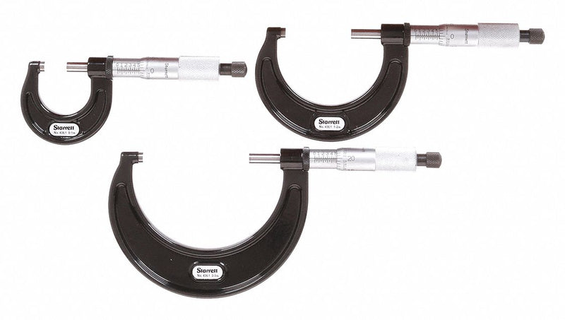 Starrett ST436.1AXRLZ Mechanical Outside Micrometer Set
