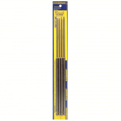 Isomax 88499 Slotted Bit Set, 4 No. of Pieces, 1/4 in Hex Shank Size, Steel
