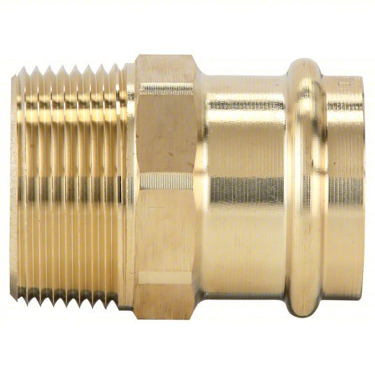 Viega 79285 Adapter Bronze, Press-Fit x MNPT, 2 in Copper Tube Size, 1 1/2 in Pipe Size